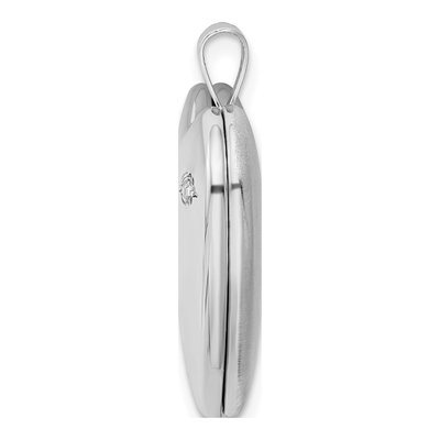 Sterling Silver Diamond Heart Love to Moon Locket – view 3