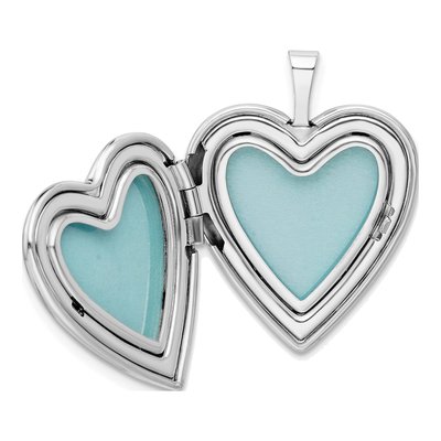 Sterling Silver Diamond Heart Love to Moon Locket – view 5