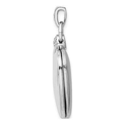 Sterling Silver Diamond Heart Locket – view 3