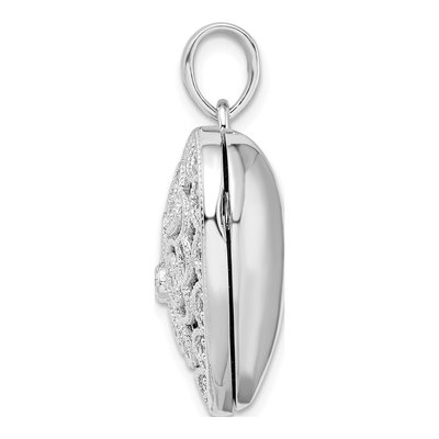 Sterling Silver CZ Heart Locket – view 3