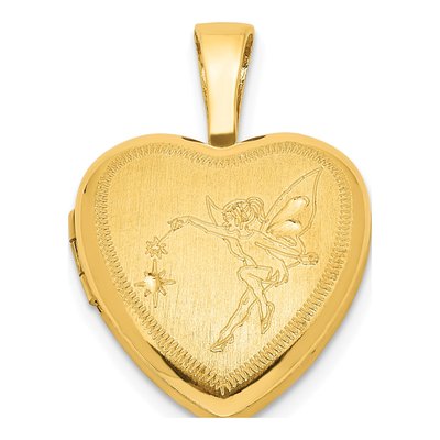 Gold-Plated Sterling Silver Fairy Heart Locket