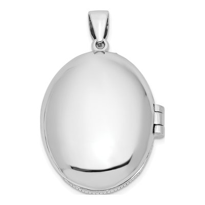 Sterling Silver CZ Filigree Oval Locket – view 4