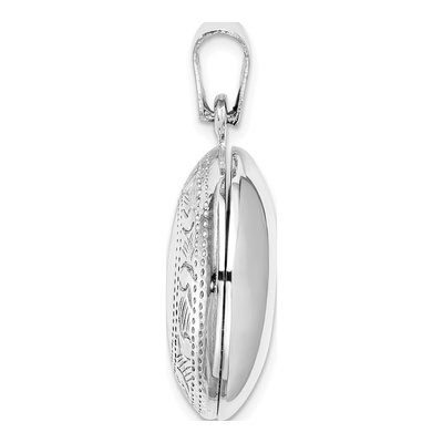 Sterling Silver Textured Circle Locket – view 3