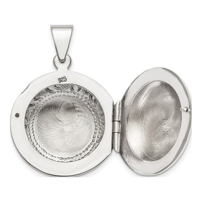 Sterling Silver Textured Circle Locket – view 5