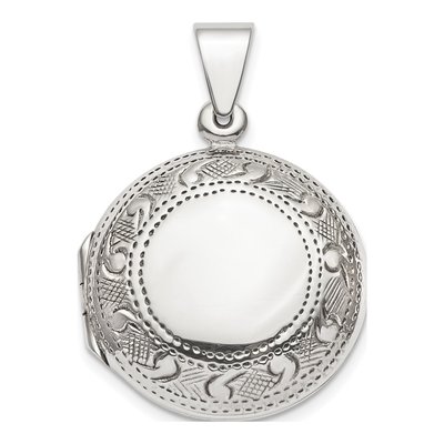 Sterling Silver Textured Circle Locket