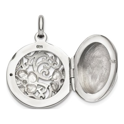 Sterling Silver Antiqued Filigree Locket – view 5