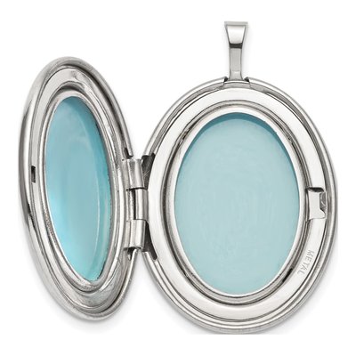 Sterling Silver Diamond Oval Love to Moon Locket – view 5