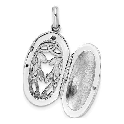 Sterling Silver Antiqued Filigree Locket – view 5