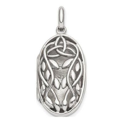 Sterling Silver Antiqued Filigree Locket