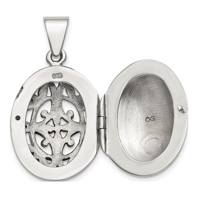 Sterling Silver Filigree Oval Locket – view 5