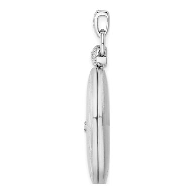 Sterling Silver Diamond Accented Photo Locket – view 3