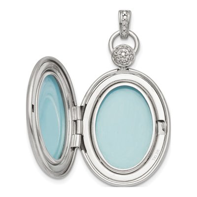 Sterling Silver Diamond Accented Photo Locket – view 5
