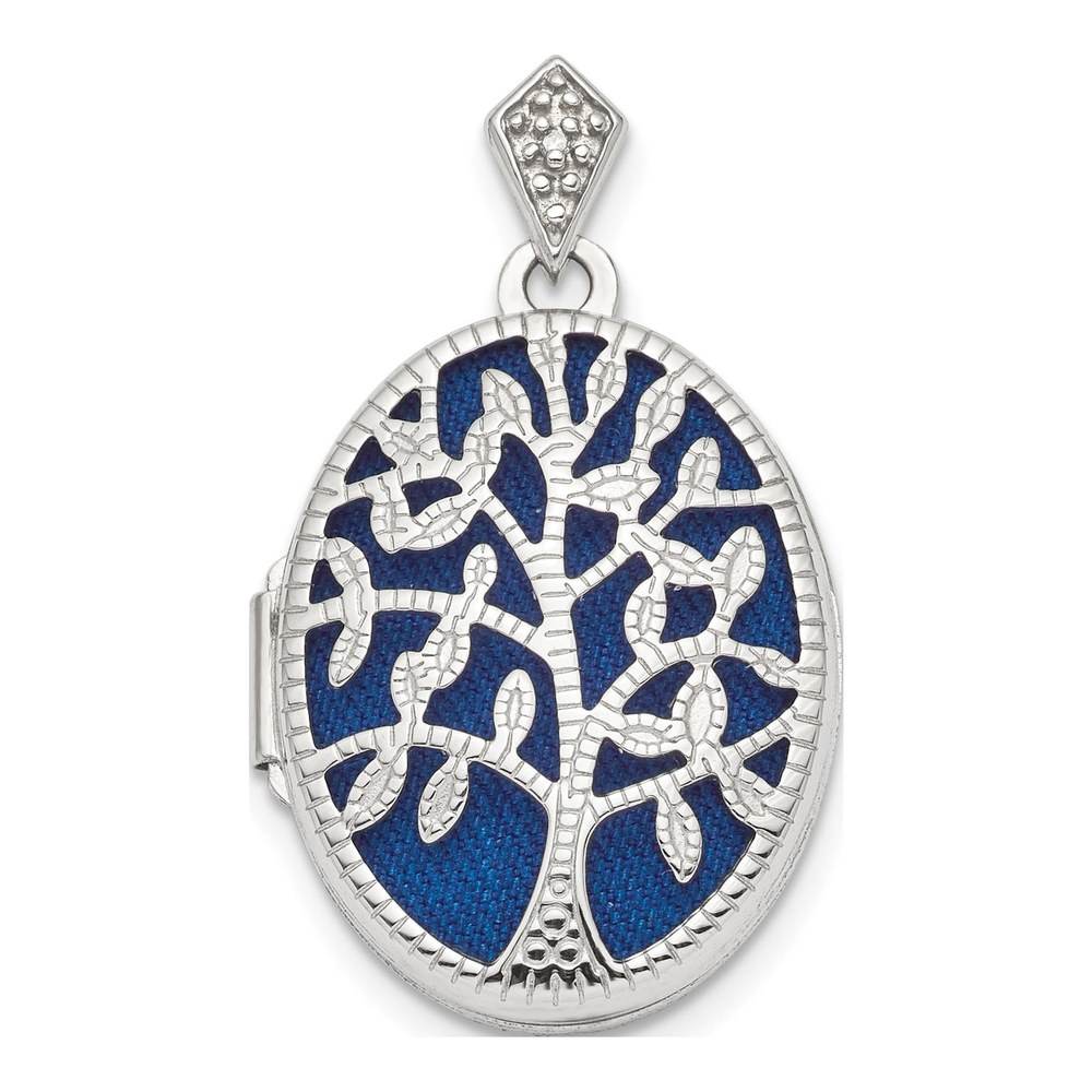Sterling Silver Diamond Tree Locket