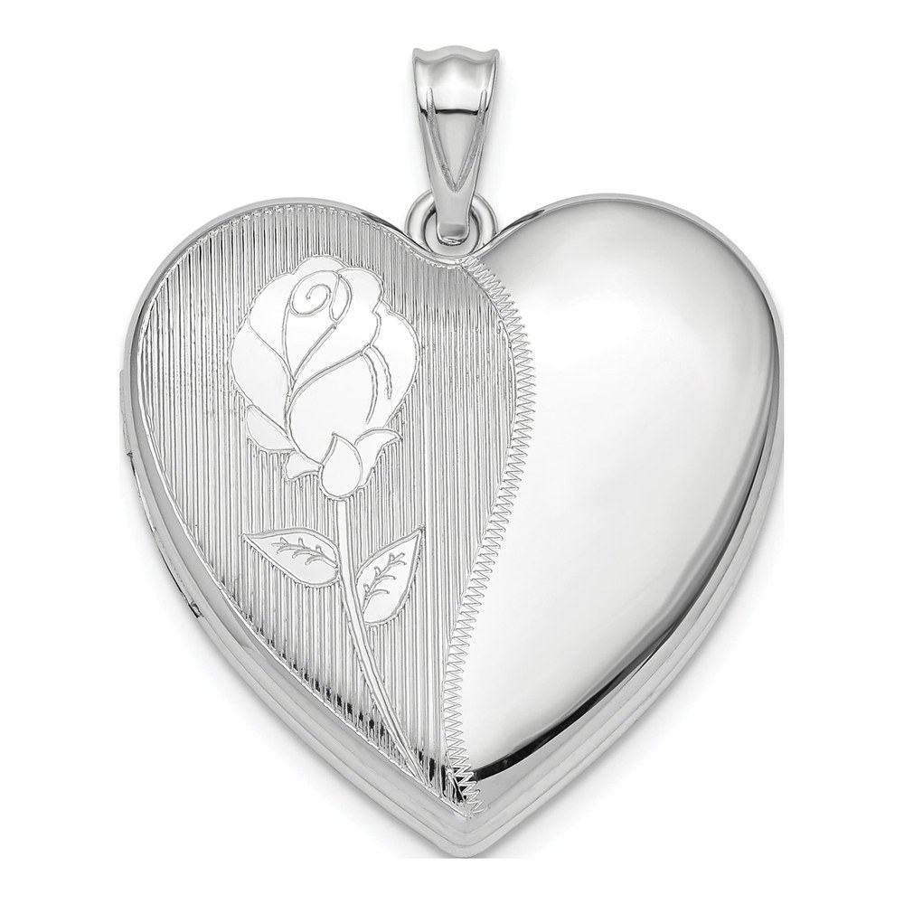 Sterling Silver Flower Heart Ash Holder Locket