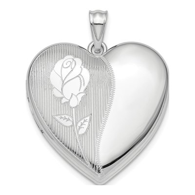 Sterling Silver Flower Heart Ash Holder Locket
