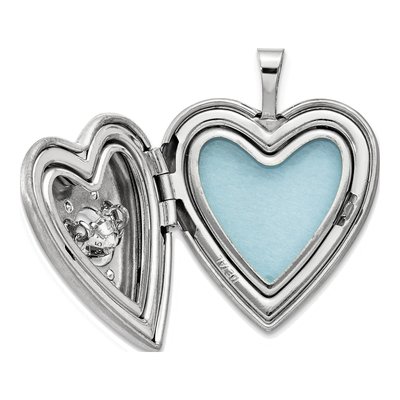 Sterling Silver CZ Heart Locket – view 3