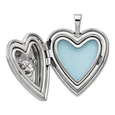 Sterling Silver CZ Heart Locket – view 5