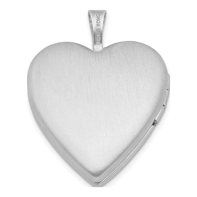 Sterling Silver Crystal Heart Locket Pendant – view 3