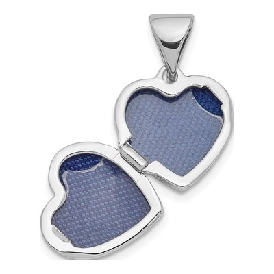 Sterling Silver Yellow Rhodium 11mm Clover Heart Locket – view 4
