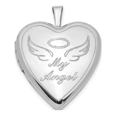 Sterling Silver My Angel Heart Locket