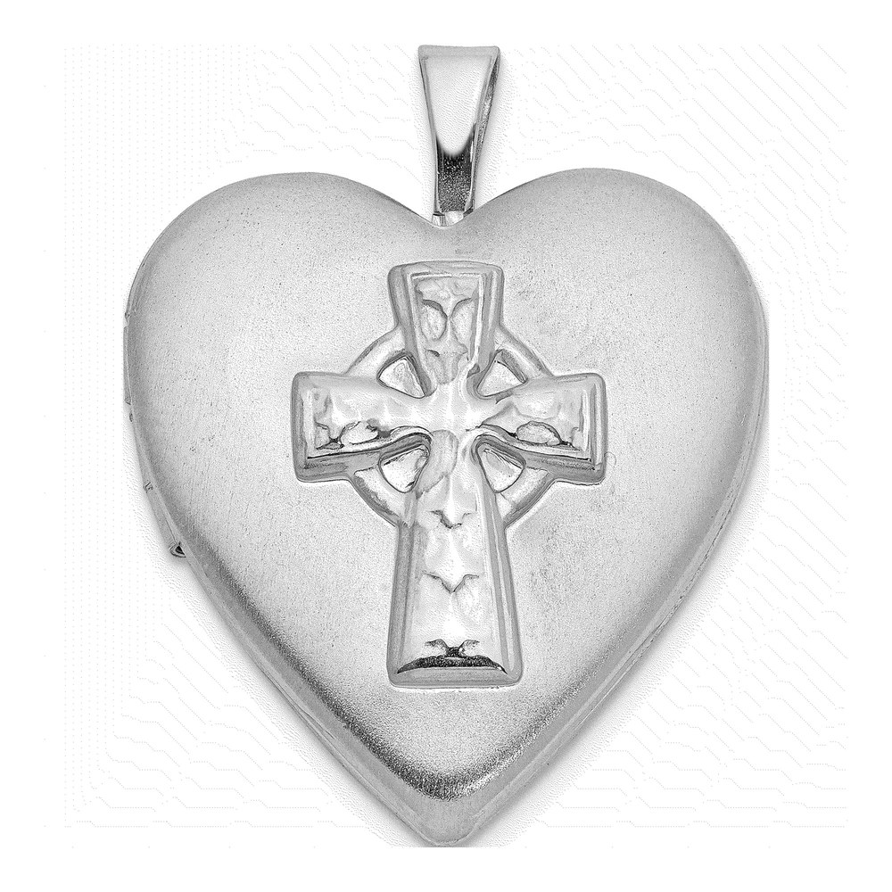 Sterling Silver Cross Heart Locket