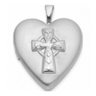 Sterling Silver Cross Heart Locket