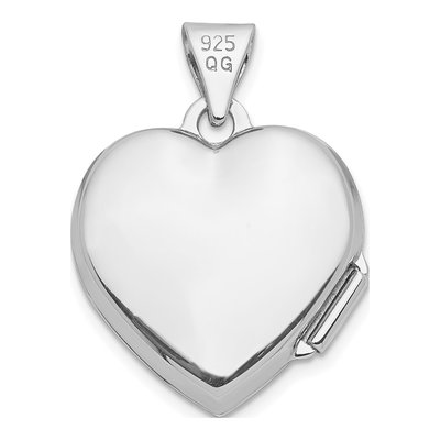 Sterling Silver Floral Heart Locket – view 3