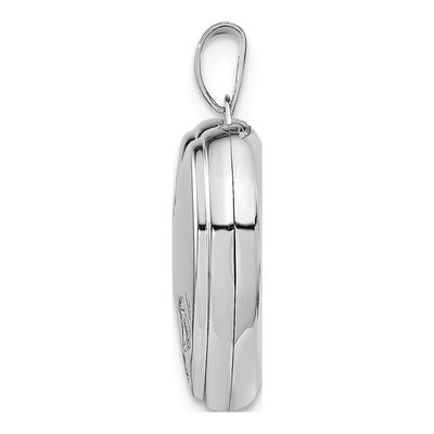 Sterling Silver Floral Heart Locket – view 2