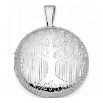Sterling Silver Round Tree Locket