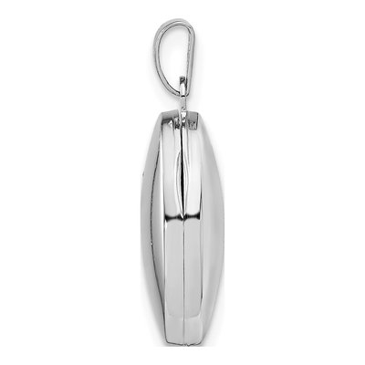 Sterling Silver Domed Oval Locket – view 3