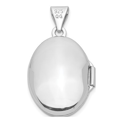 Sterling Silver Domed Oval Locket – view 4