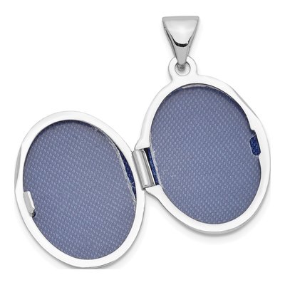 Sterling Silver Domed Oval Locket – view 5