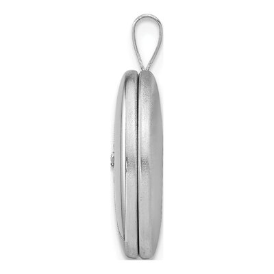 Sterling Silver Diamond Heart Oval Locket – view 2