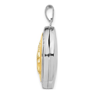 Sterling Silver St Christopher Oval Locket – view 3