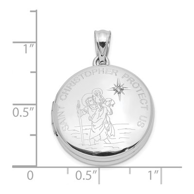 Sterling Silver Saint Christopher Locket Pendant – view 5