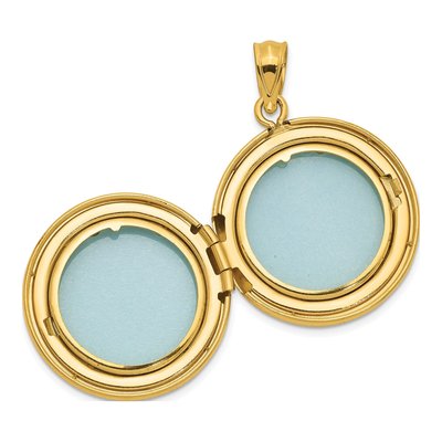 Gold-Plated Sterling Silver Diamond Round Locket – view 3