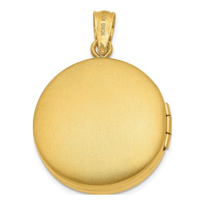 Gold-Plated Sterling Silver Diamond Round Locket – view 4