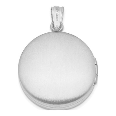 Sterling Silver Footprints Round Locket Pendant – view 4