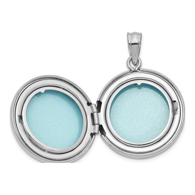 Sterling Silver Diamond Round Locket – view 5