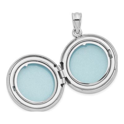 Sterling Silver Diamond Round Locket – view 3