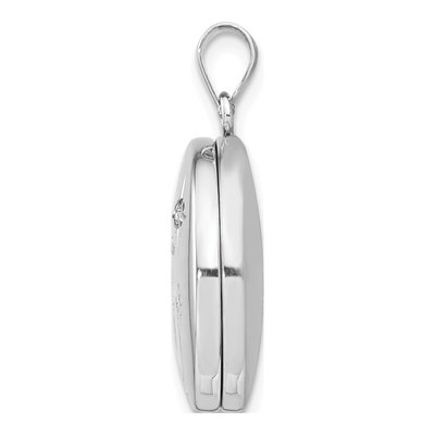 Sterling Silver Diamond Love to Moon Locket – view 3