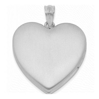 Sterling Silver CZ & Diamond Heart Locket – view 4