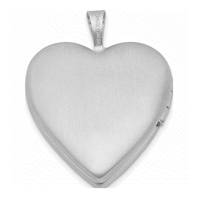 Sterling Silver CZ & Diamond Heart Locket – view 4