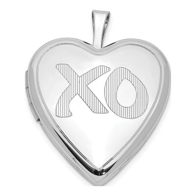 Sterling Silver XO Heart Locket
