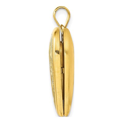 Gold-Plated Sterling Silver Heart Ash Holder Cross Locket – view 3