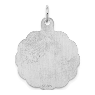 Sterling Silver Girl Disc Charm – view 4