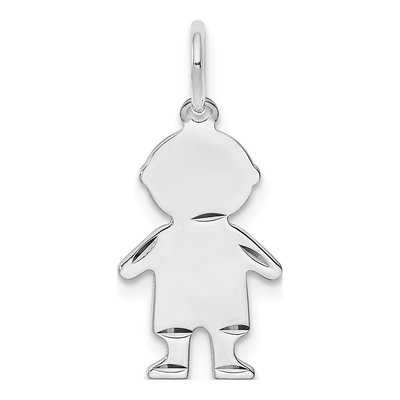 Sterling Silver Boy Disc Charm