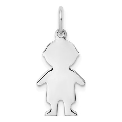 Sterling Silver Boy Disc Charm
