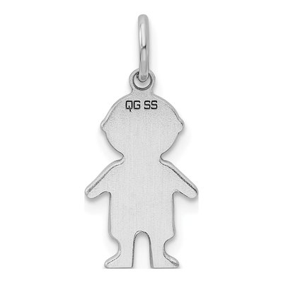 Sterling Silver Boy Disc Charm – view 4