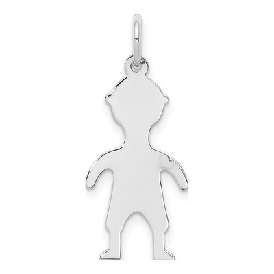 Sterling Silver Boy Disc Charm